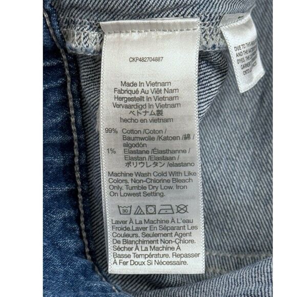 Madewell The High Rise Sailor Shorts Blue Denim Cotton Stretch Beach Women’s 32 - Picture 12 of 13